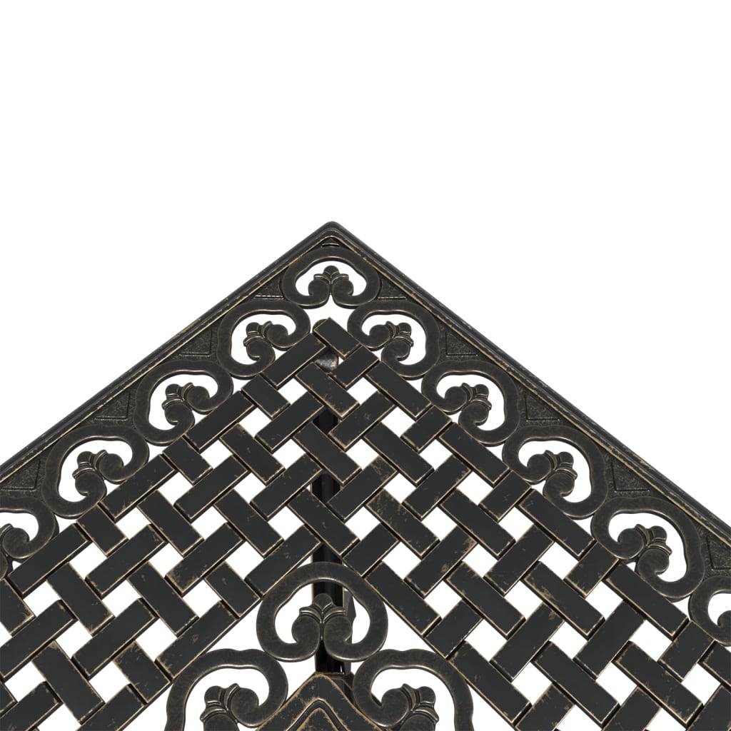 Table de jardin aluminium coulé bronze 80 x 80 x 75 cm - PANGIVO - Image 9