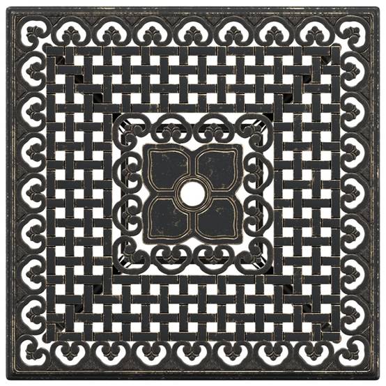 Table de jardin aluminium coulé bronze 80 x 80 x 75 cm - PANGIVO - Image 8