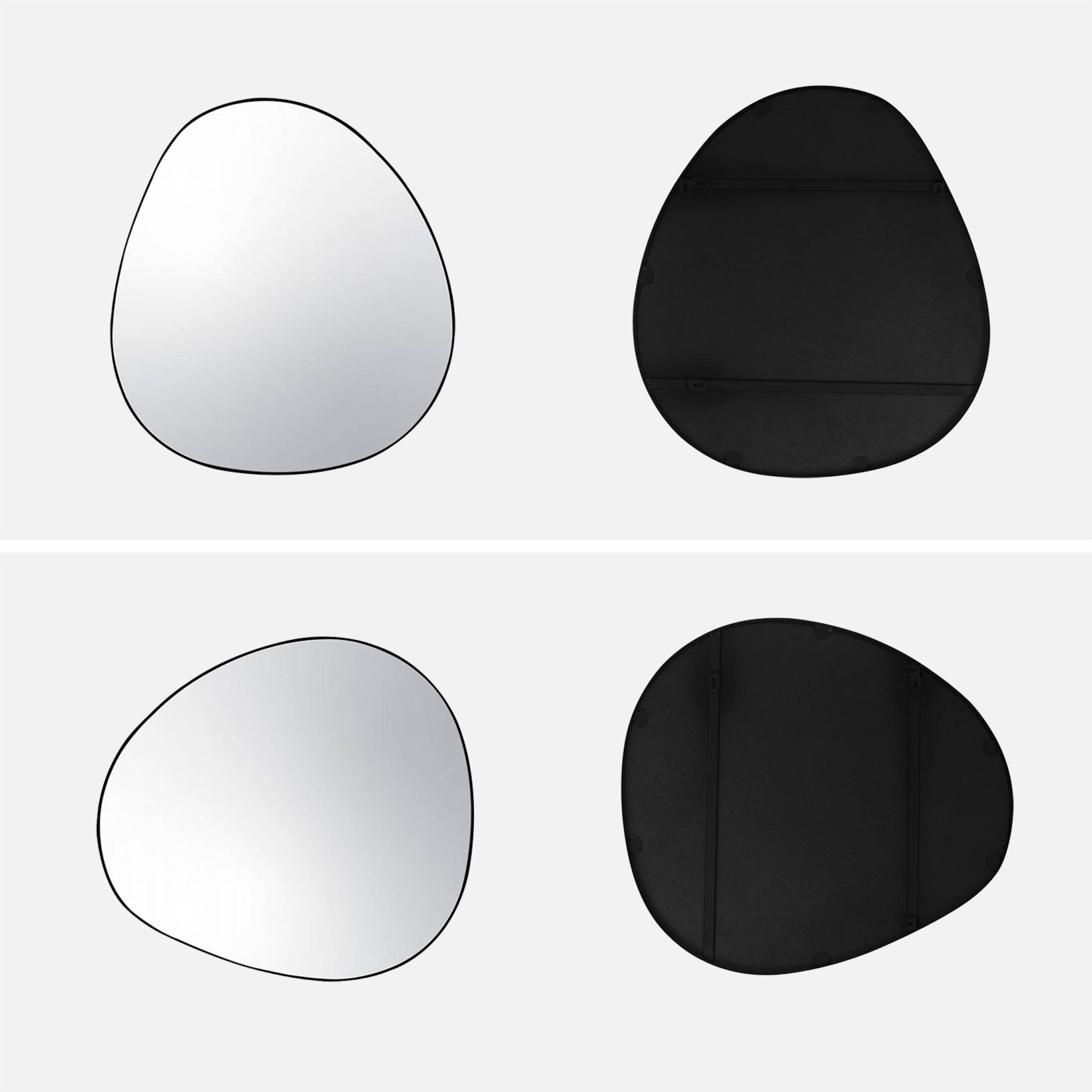 sweeek - Miroir organique en métal noir HARPER | sweeek - Image 6