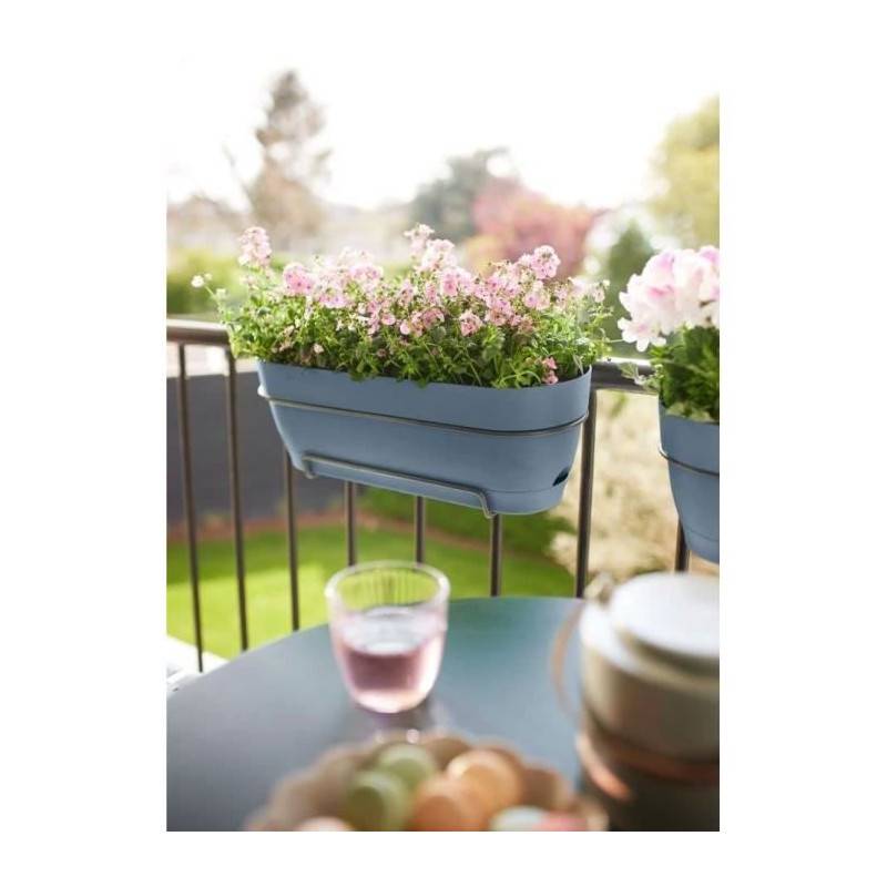 Elho - Planteur Rectangle Vibia - Plastique - Réservoir - ø70 - Jaune Miel - Imagen 4