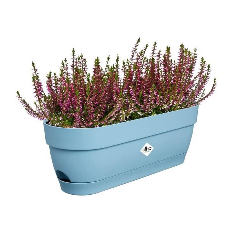 Elho - Planteur Rectangle Vibia - Plastique - Réservoir - ø70 - Jaune Miel - Imagen 1