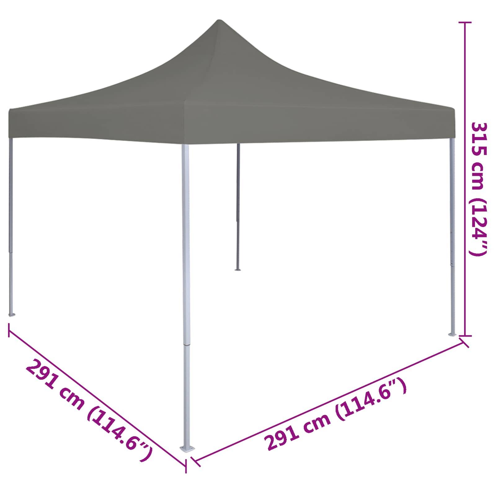 ComfortXL - Tente de jardin pliante carrée Oxford abri imperméable 3x3m anthracite - ComfortXL Outdoor Living - Image 10