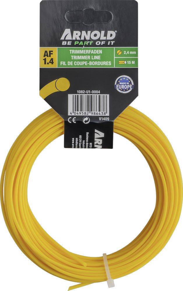 Arnold - Fil de coupe-bordure rond en nylon 2,4 mm × 15 m Arnold