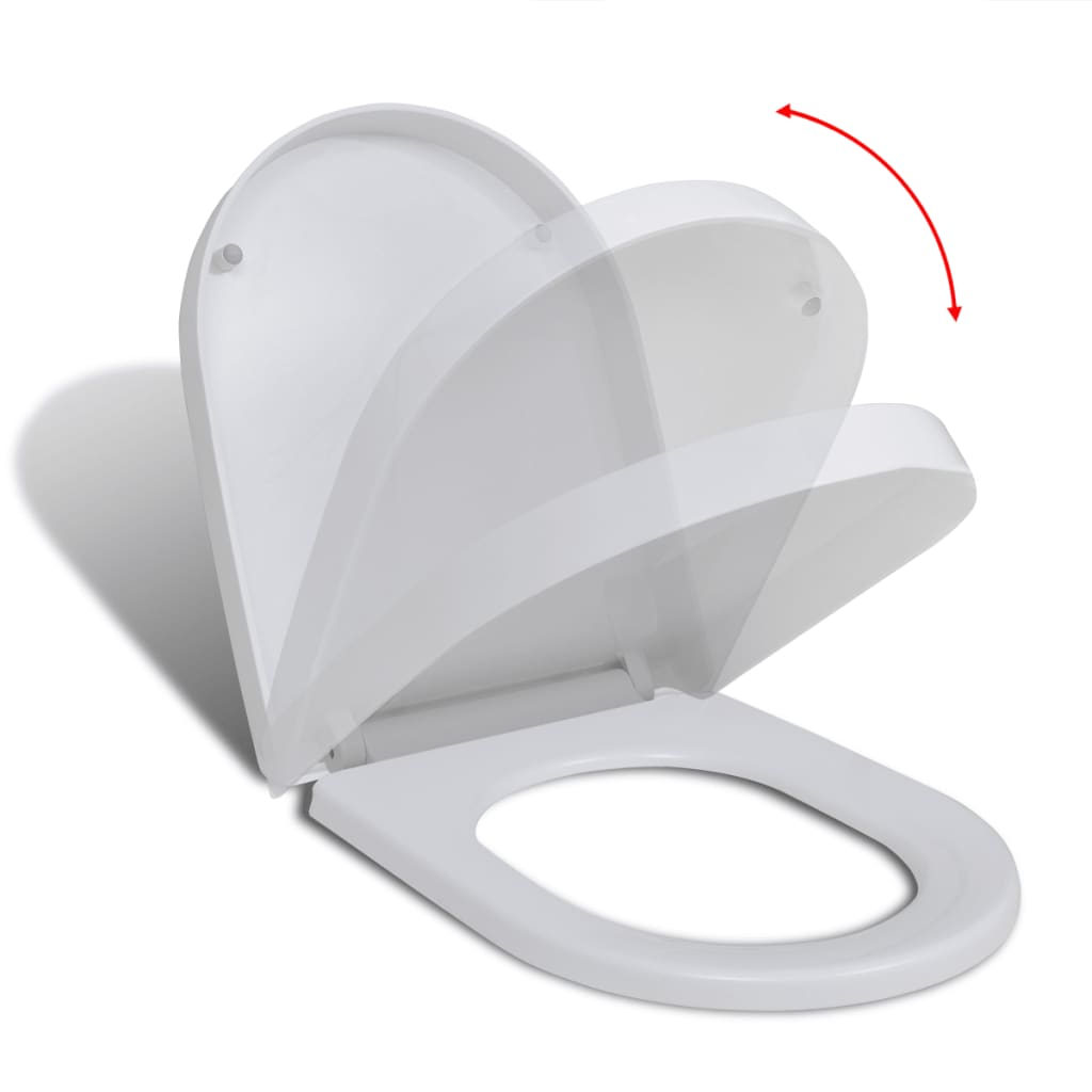 Vidaxl - Abattant WC à fermeture en douceur Libération rapide Carré - vidaXL - Imagen 1