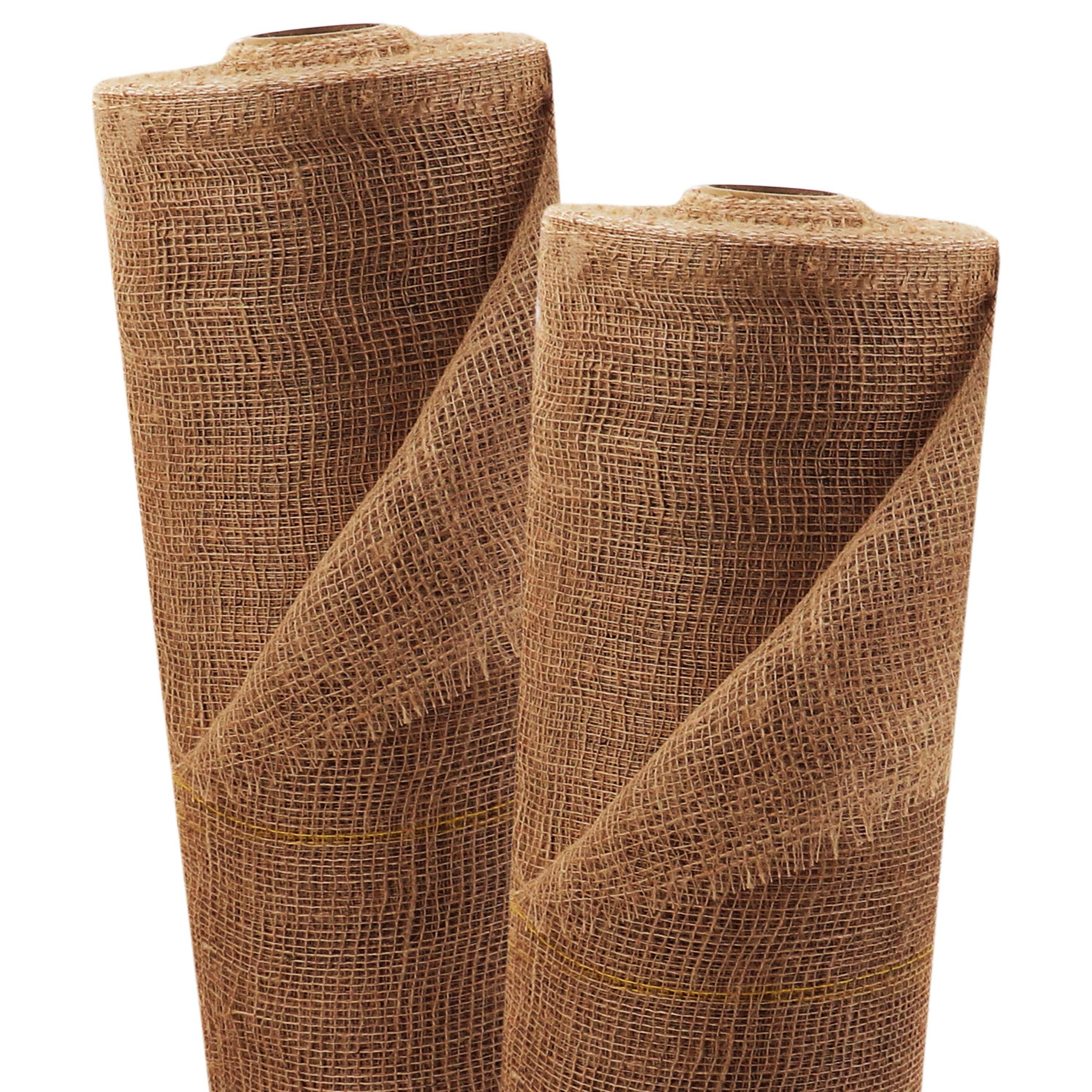 15m x 1m tissu de jute 105g/m² tapis de jute jute de jardin tissu de jute toile de jute ruban de jute - Image 1