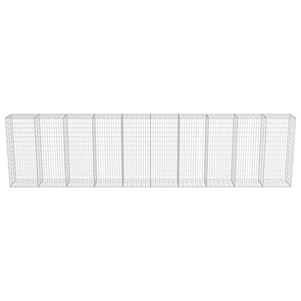 Mur à gabion avec couvercles Acier galvanisé Argenté 600 x 50 x 150 cm - PANGIVO - Image 5
