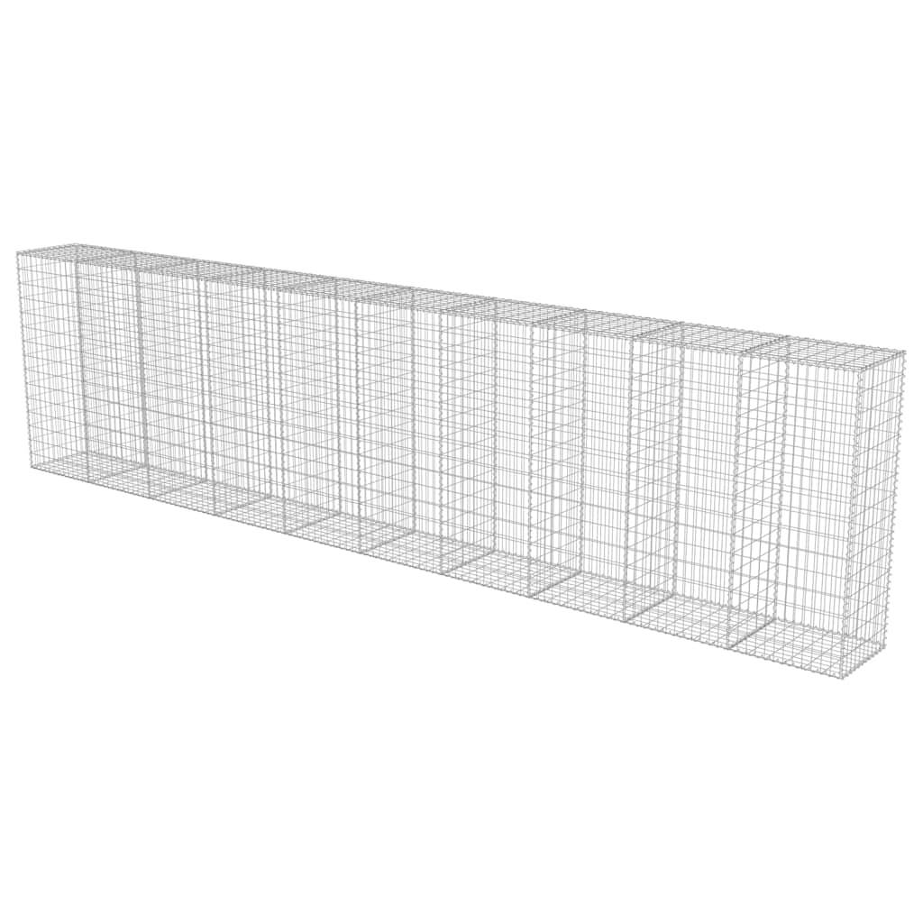 Mur à gabion avec couvercles Acier galvanisé Argenté 600 x 50 x 150 cm - PANGIVO - Image 4