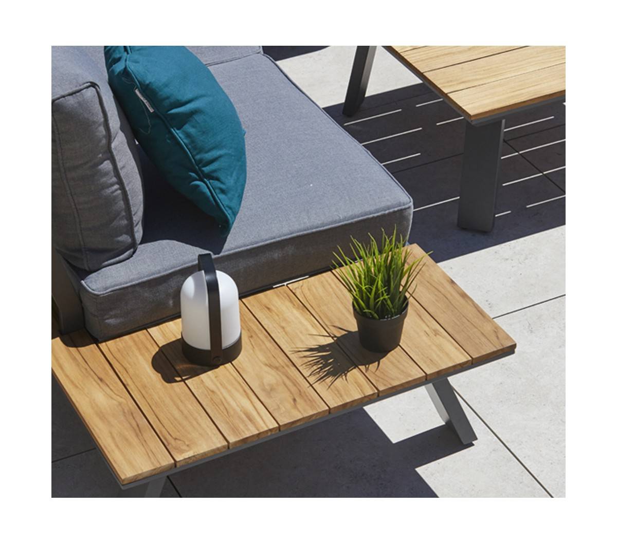 Salon de jardin en angle en aluminium  6 places  PATTAYA - Imagen 5