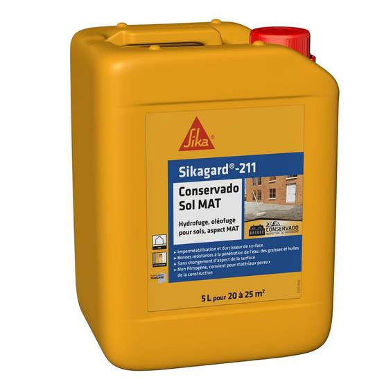 Imprégnation hydrofuge oléofuge Sikagard-211 Conservado Sol Mat 5L SIKA - Image 1