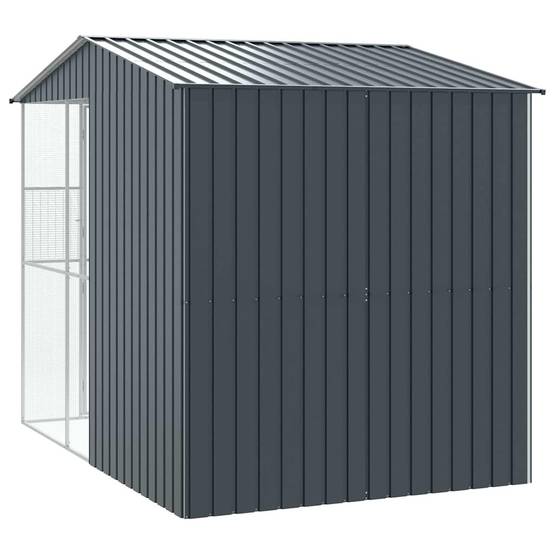 Volière Spacieuse Acier Galvanisé 215x310cm Anthracite - ComfortXL Outdoor Living - Image 5