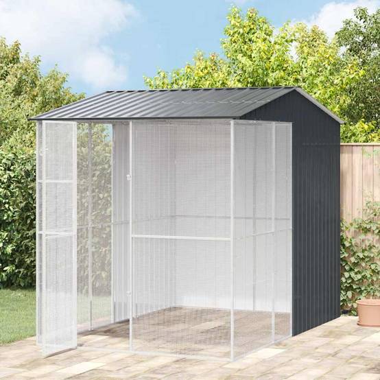 Volière Spacieuse Acier Galvanisé 215x310cm Anthracite - ComfortXL Outdoor Living - Image 3