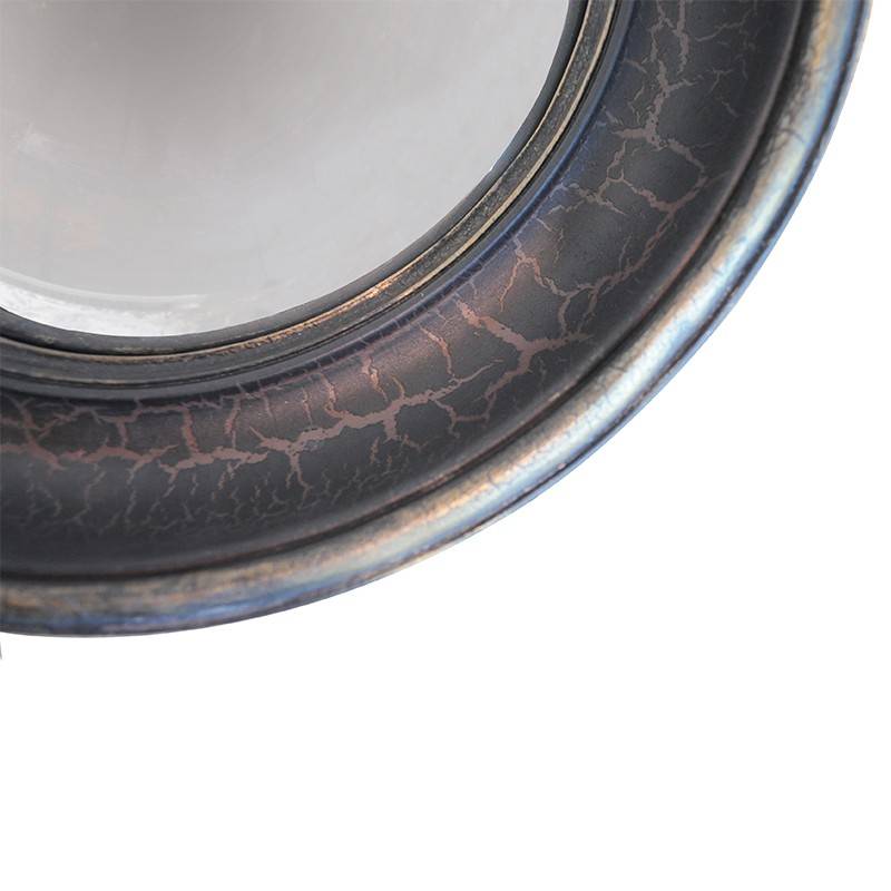 Miroir Convexe Rond bord noir or résine 27cm - Image 3
