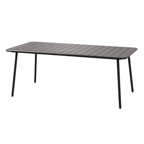 Table de jardin 6 places 160cm gris foncé BERGAME - Image 1