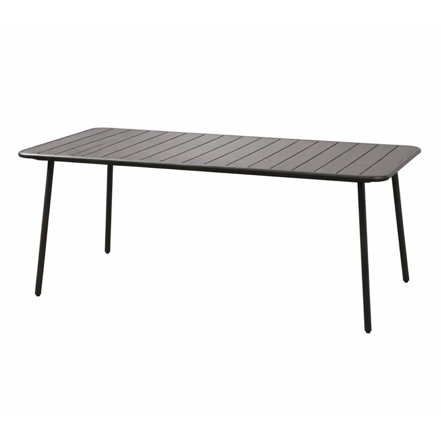 Table de jardin 6 places 160cm gris foncé BERGAME - Image 1