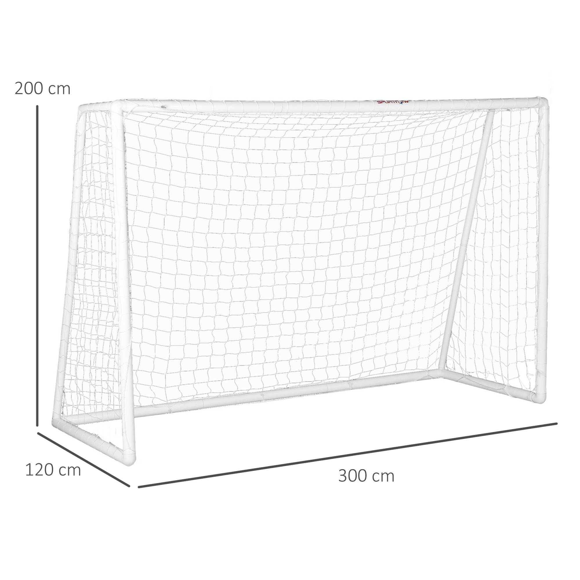 Sportnow - But de football cage de foot - dim. 3L x 1,2l x 2H m - PVC blanc - SPORTNOW - Imagen 3