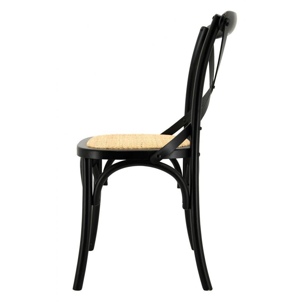 Aubry Gaspard - Chaise en bouleau et rotin Bistrot chic - Imagen 3