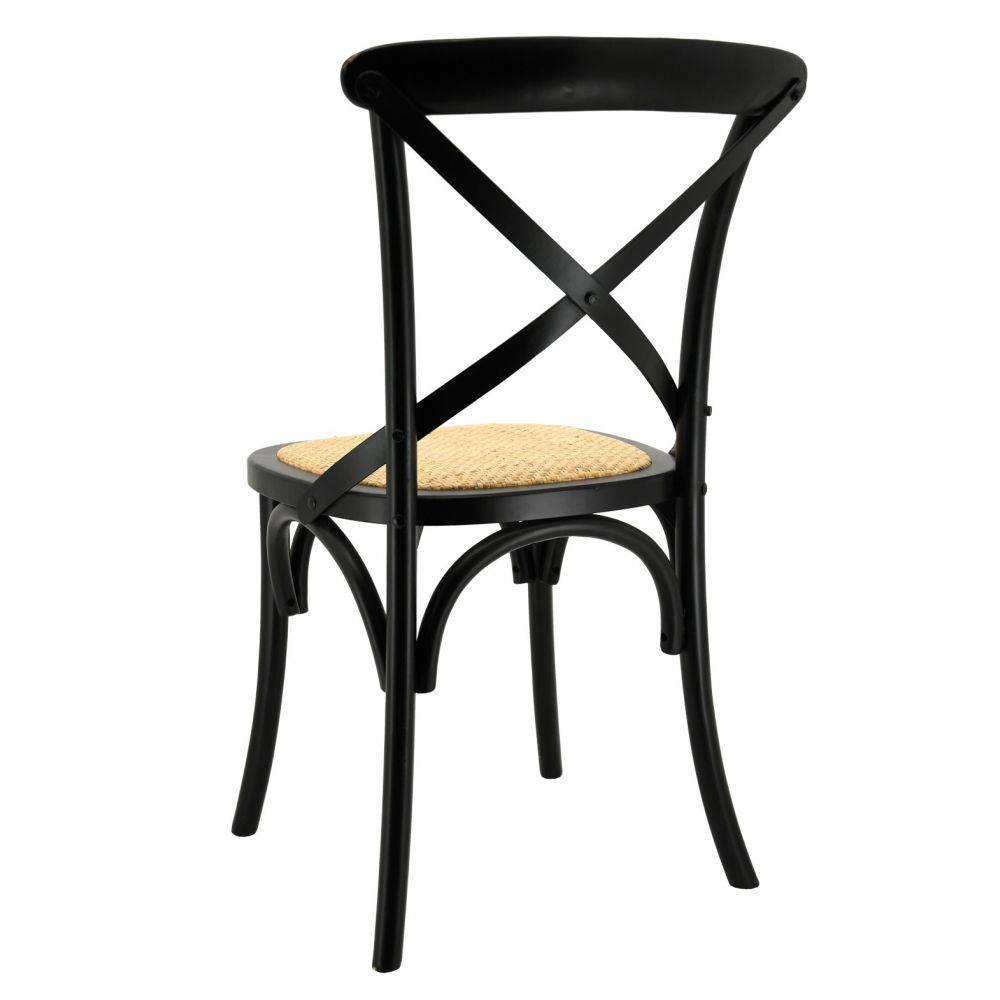 Aubry Gaspard - Chaise en bouleau et rotin Bistrot chic - Imagen 2