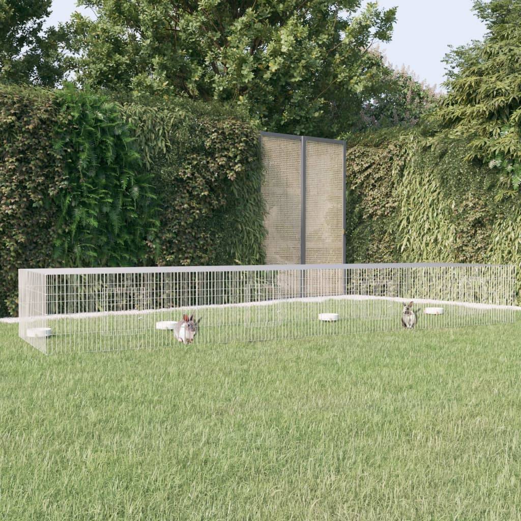 Vidaxl - Cage à lapin 4 panneaux 433x109x54 cm Fer galvanisé vidaXL 171565 - Imagen 1