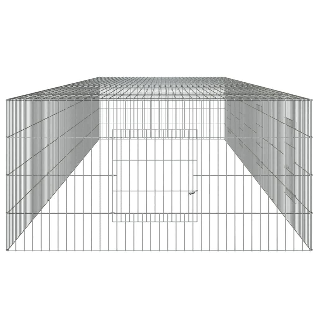 Vidaxl - Cage à lapin 4 panneaux 433x109x54 cm Fer galvanisé vidaXL 171565 - Imagen 6