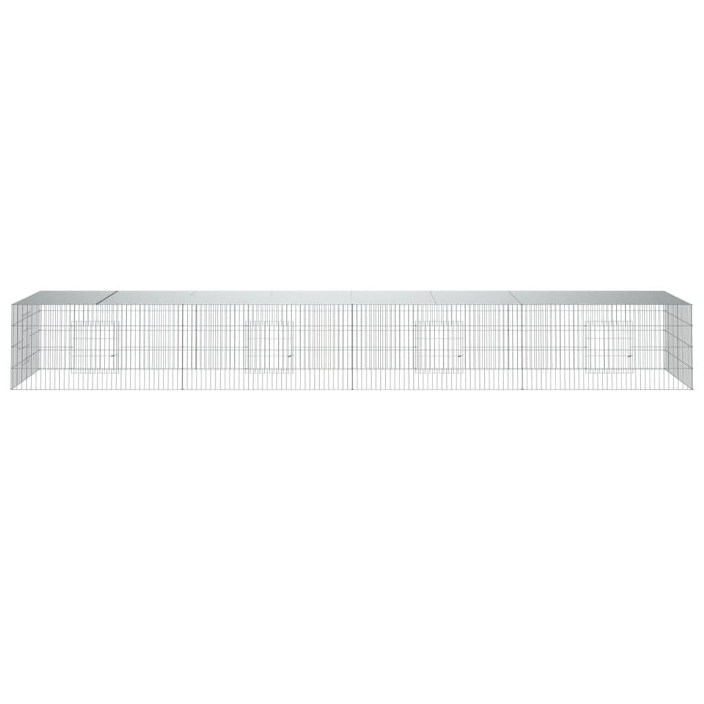 Vidaxl - Cage à lapin 4 panneaux 433x109x54 cm Fer galvanisé vidaXL 171565 - Imagen 7