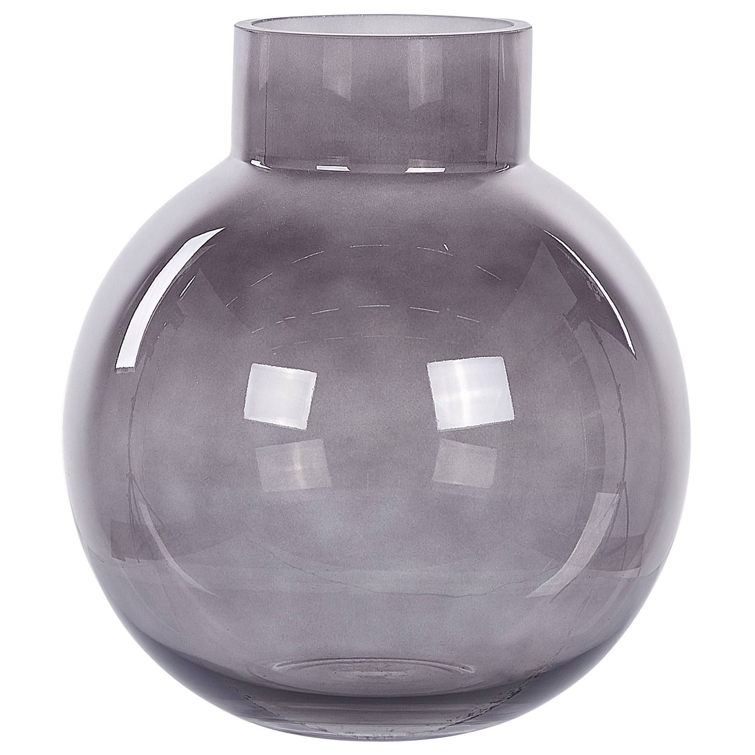 Beliani - Vase à fleurs Verre Gris POLYDROSOS - 17x17x22- Beliani - Image 2