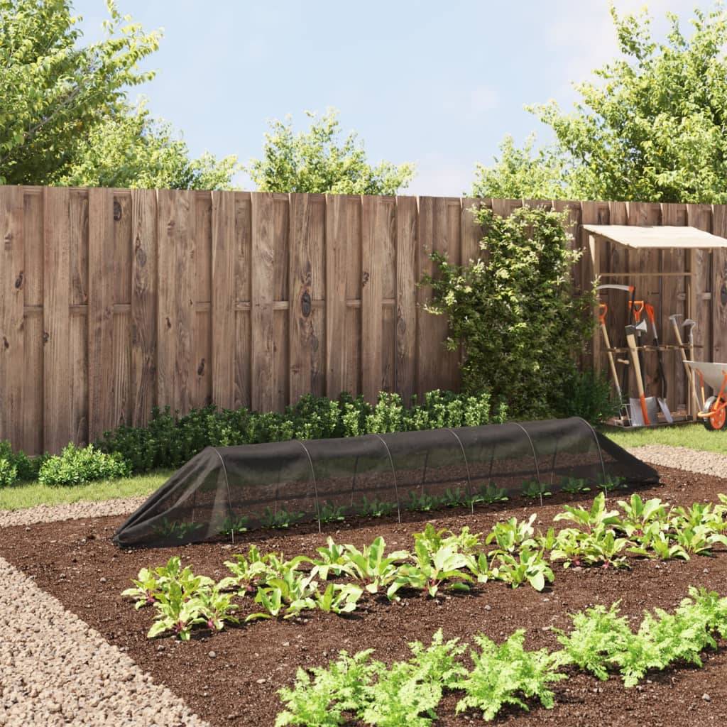 Tunnel de Forçage Acier et Filet PE pour Potager Protection Insectes Noir 3m - ComfortXL Outdoor Living - Image 3
