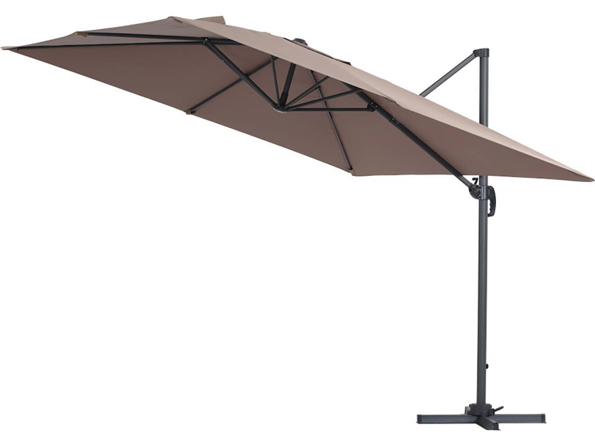 Habitat Et Jardin - Parasol Jardin Déporté Alu "sun 3" - Carré - 3 X 3 M - Taupe + Housse De Protection -habitat Et Jardin - Imagen 2