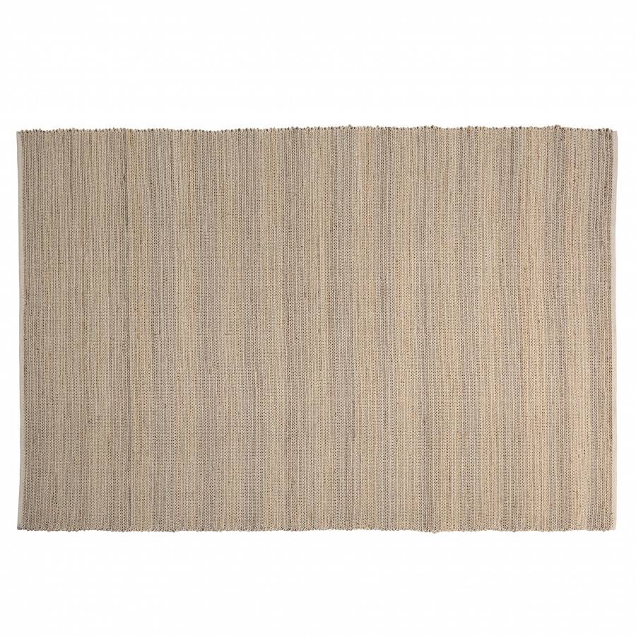 Macabane - QUENTIN - Tapis rect. 200x290cm jute et coton couleur sable/ivoire/noir - Imagen 1