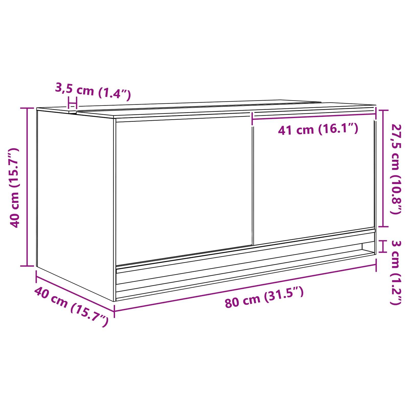 Vidaxl - Terrarium avec stockage Transparent 80 x 40 x 40 cm Verre vidaXL 42020392 - Image 3