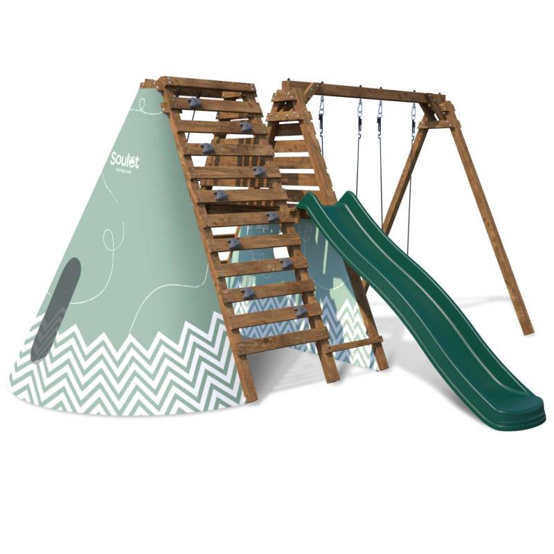 Soulet - Aire de jeux avec tipi et toboggan APOLLON
