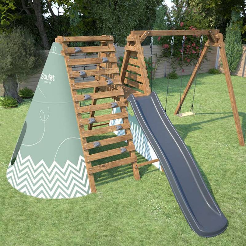 Soulet - Aire de jeux avec tipi et toboggan APOLLON - Imagen 3