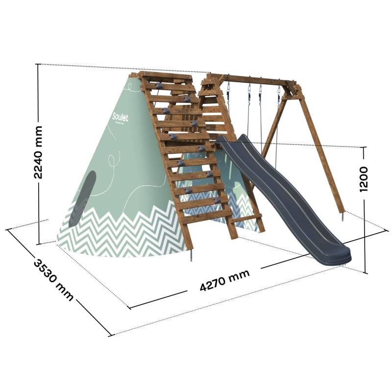 Soulet - Aire de jeux avec tipi et toboggan APOLLON - Imagen 4