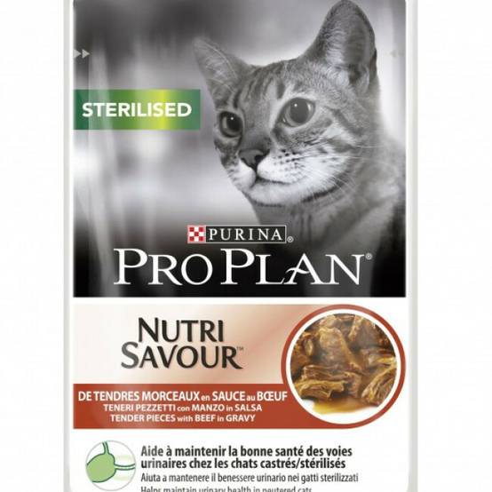 Proplan - Boîtes pour chats Pro Plan Sterilised Bœuf 26 sachets 85 g