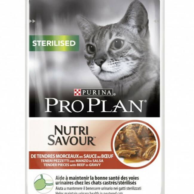Proplan - Boîtes pour chats Pro Plan Sterilised Bœuf 26 sachets 85 g
