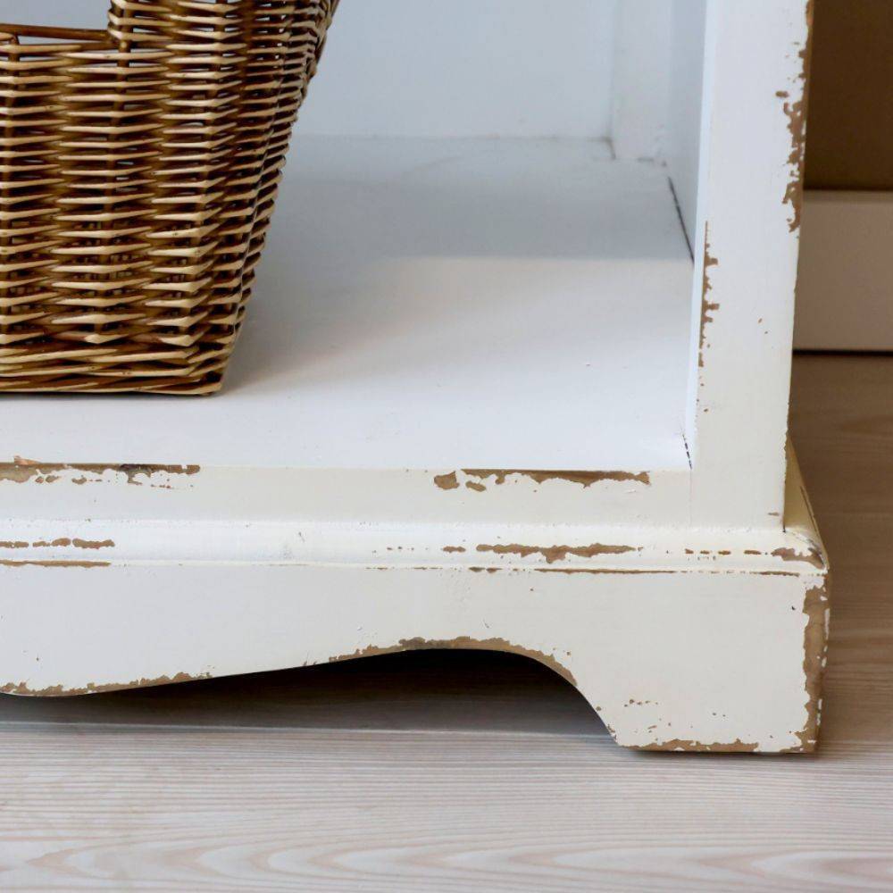 Chemin De Campagne - Etagère antique en bois de sapin blanc antique 106 x 39 x 200 cm Chemin de campagne - Imagen 7
