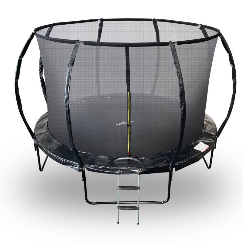 Trampoline 12Ft ø 366 cm noire avec Echelle, Protection et Filet de sécurité JUMP4FUN - Image 1
