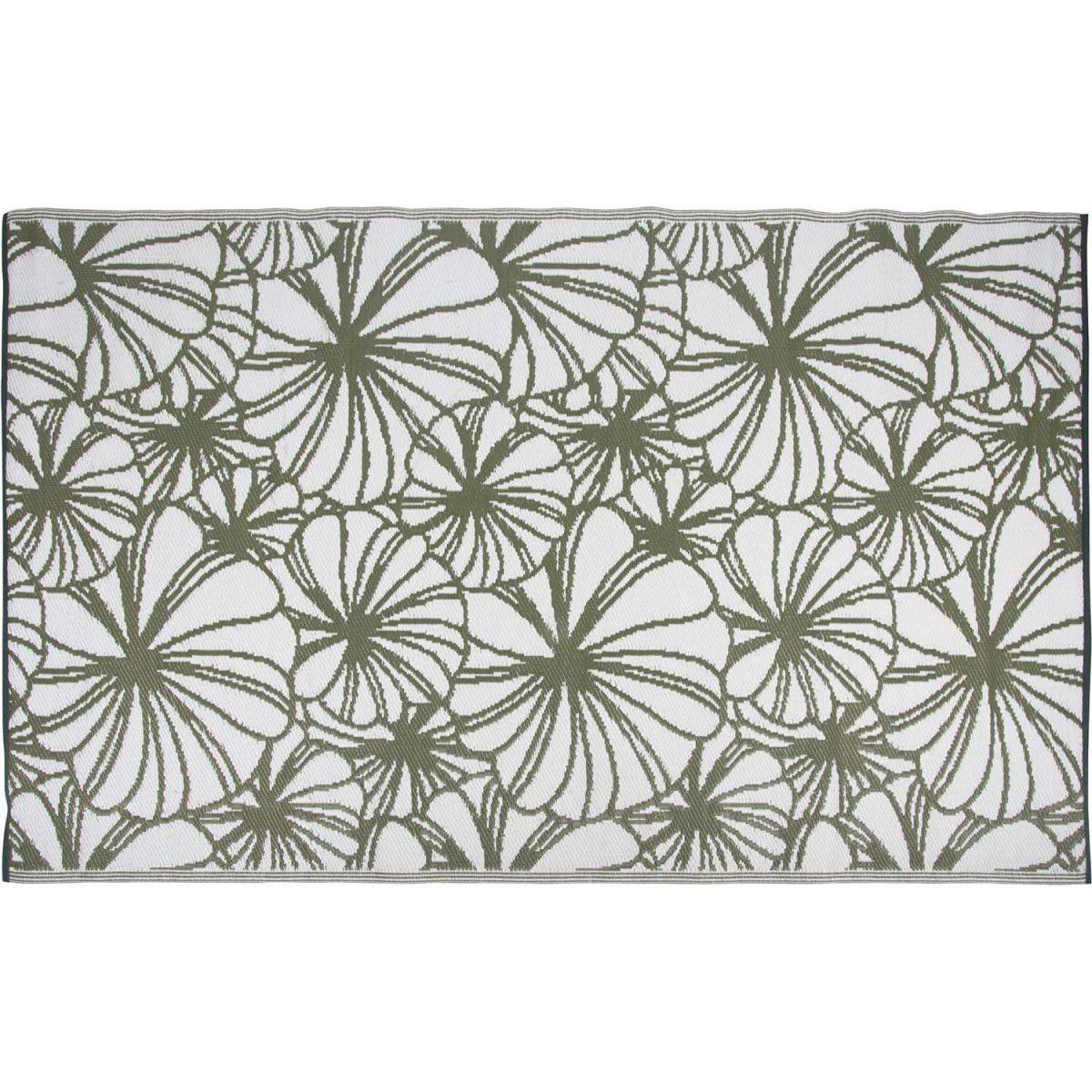Esschert Design - Grand tapis de jardin réversible 242,5 x 150 cm Motif floral - Imagen 1