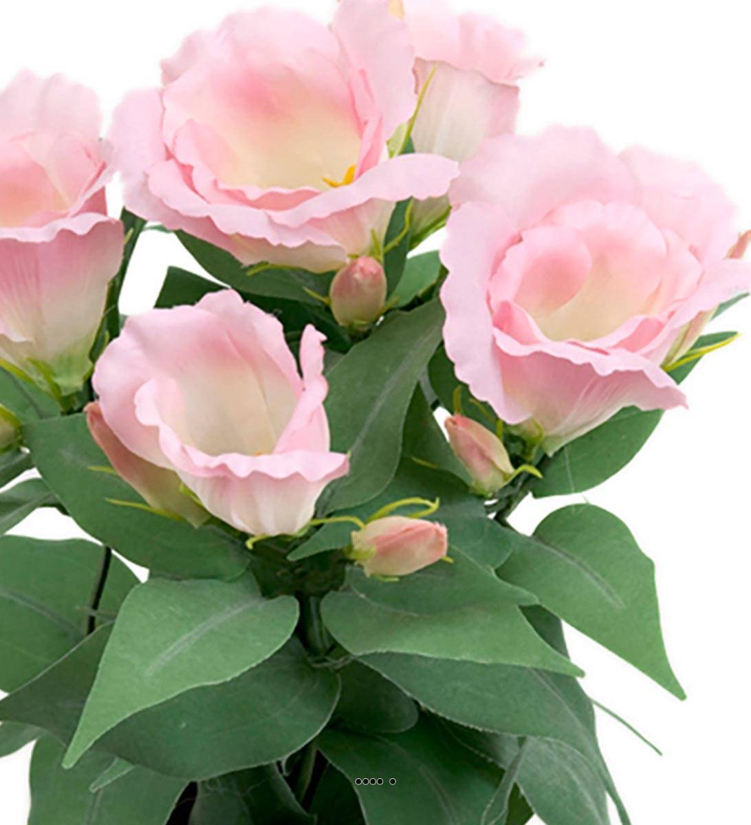 Artificielles - Eustoma artificiel en pot, 4 têtes de fleurs, H 30 cm Rose pâle - couleur: Rose pâle - Imagen 3