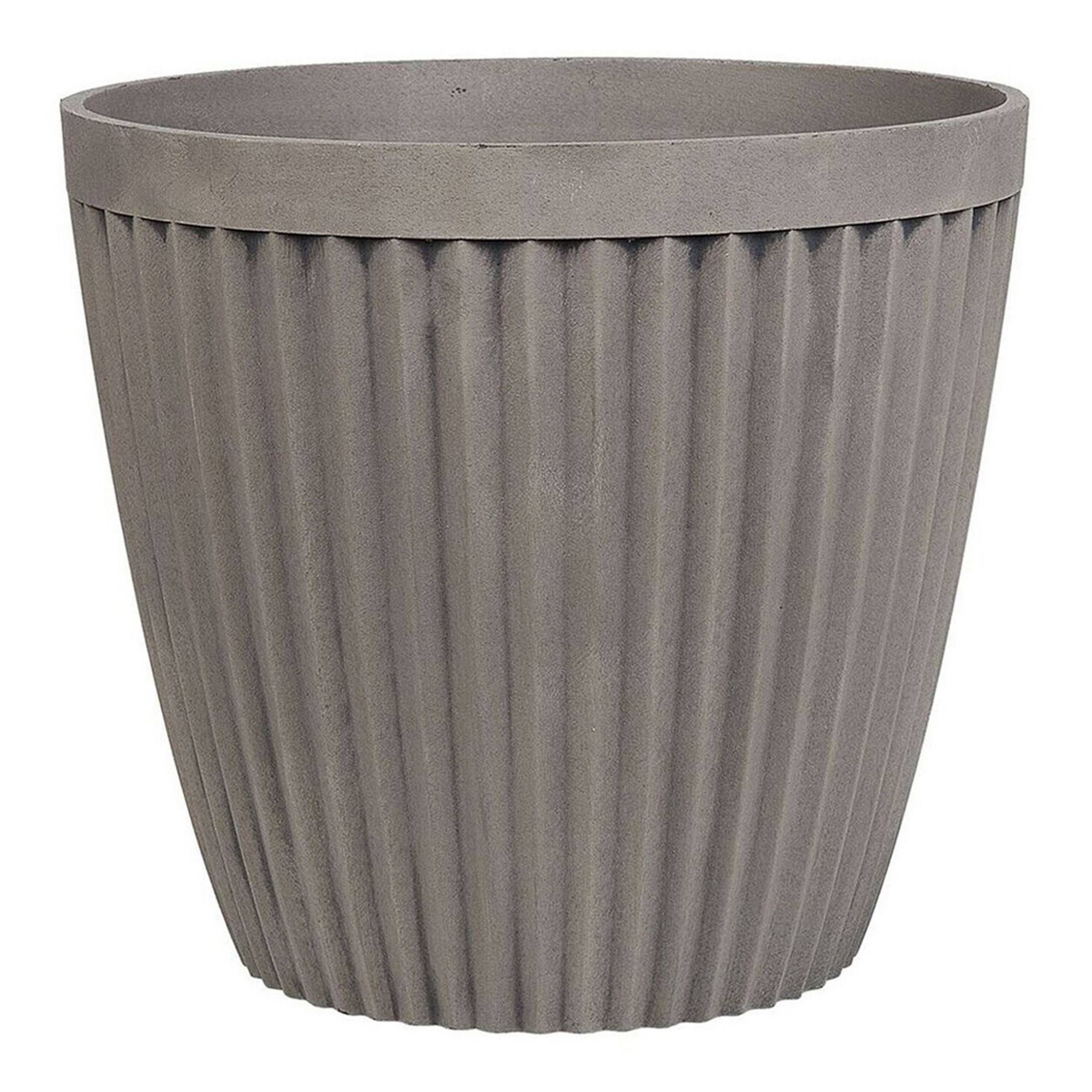 Beliani - Cache-pot d'extérieur Fibre d'argile Taupe POKA - Beliani - Imagen 2