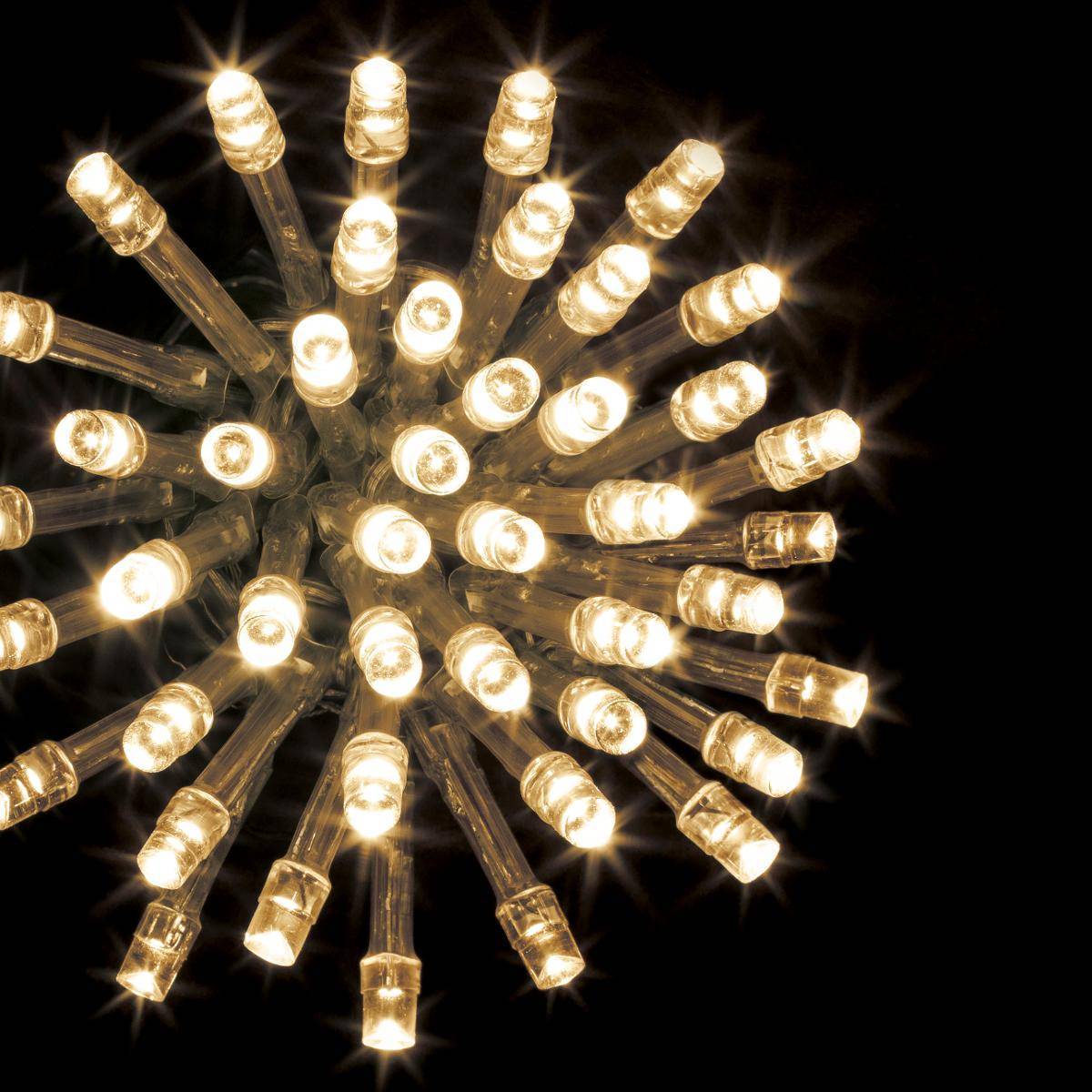 Guirlande lumineuse 500 LED 50m avec timer extérieurblanc chaud fil transparent FEERIC LIGHTS & CHRISTMAS - Image 2
