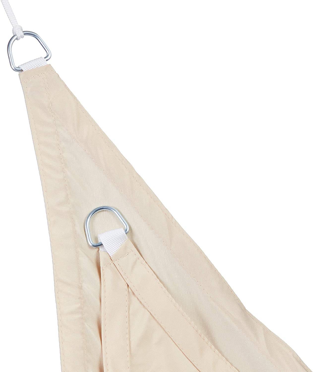 Helloshop26 - Voile d'ombrage triangle 4 x 4 x 4 m beige - Imagen 3