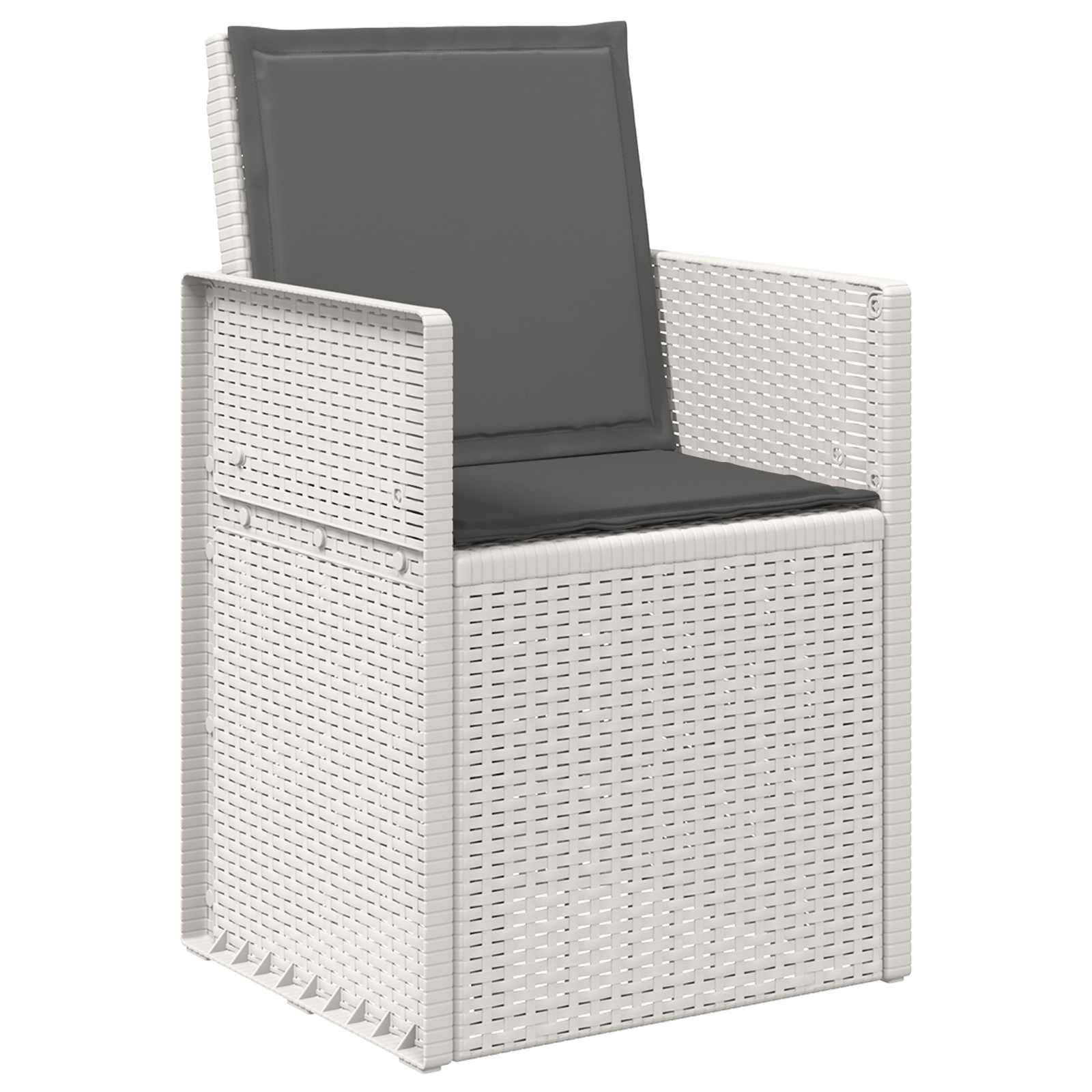 Vidaxl - Ensemble de salle à manger pour jardin 3 pcs-Salons de jardin Blanc et anthracite - Image 5