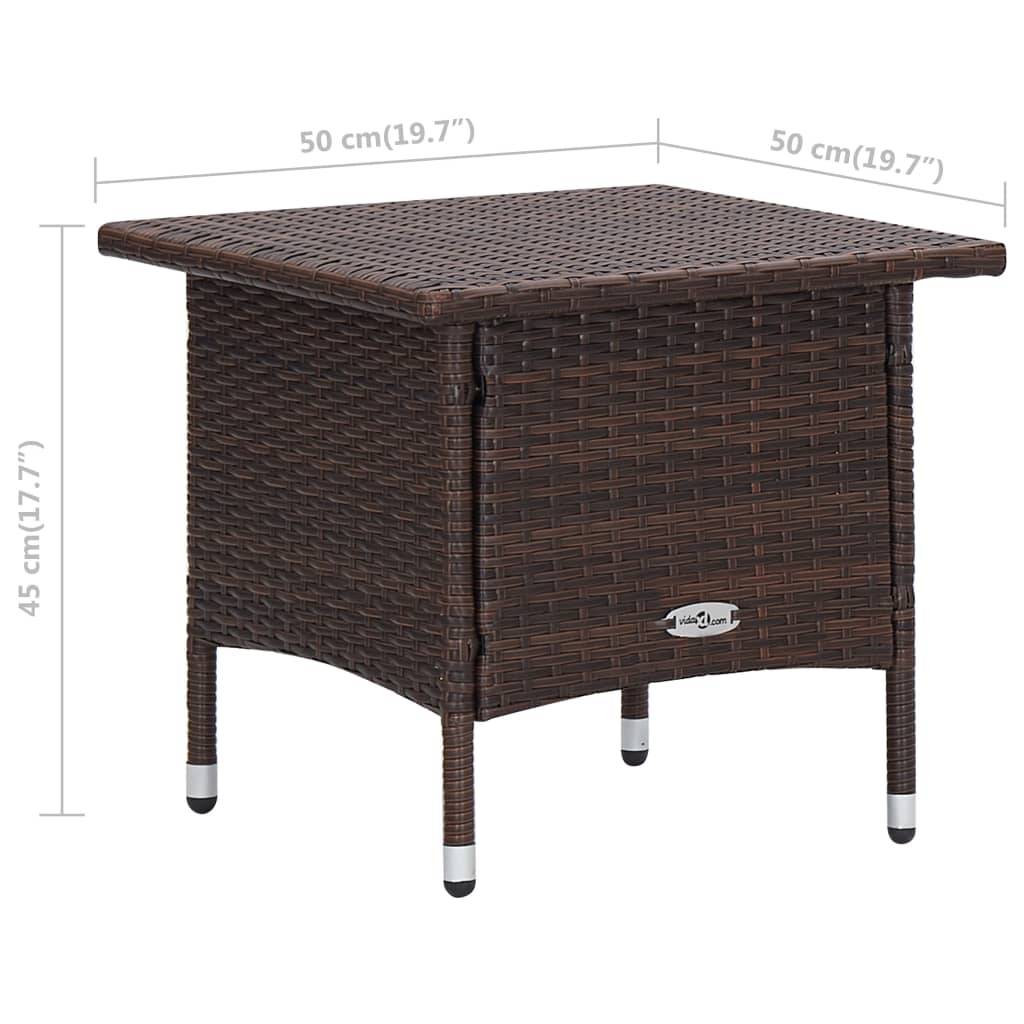 Fauteuil de Jardin Inclinable Résine Tressée avec Table Basse Marron – ComfortXL Outdoor Living - Image 3
