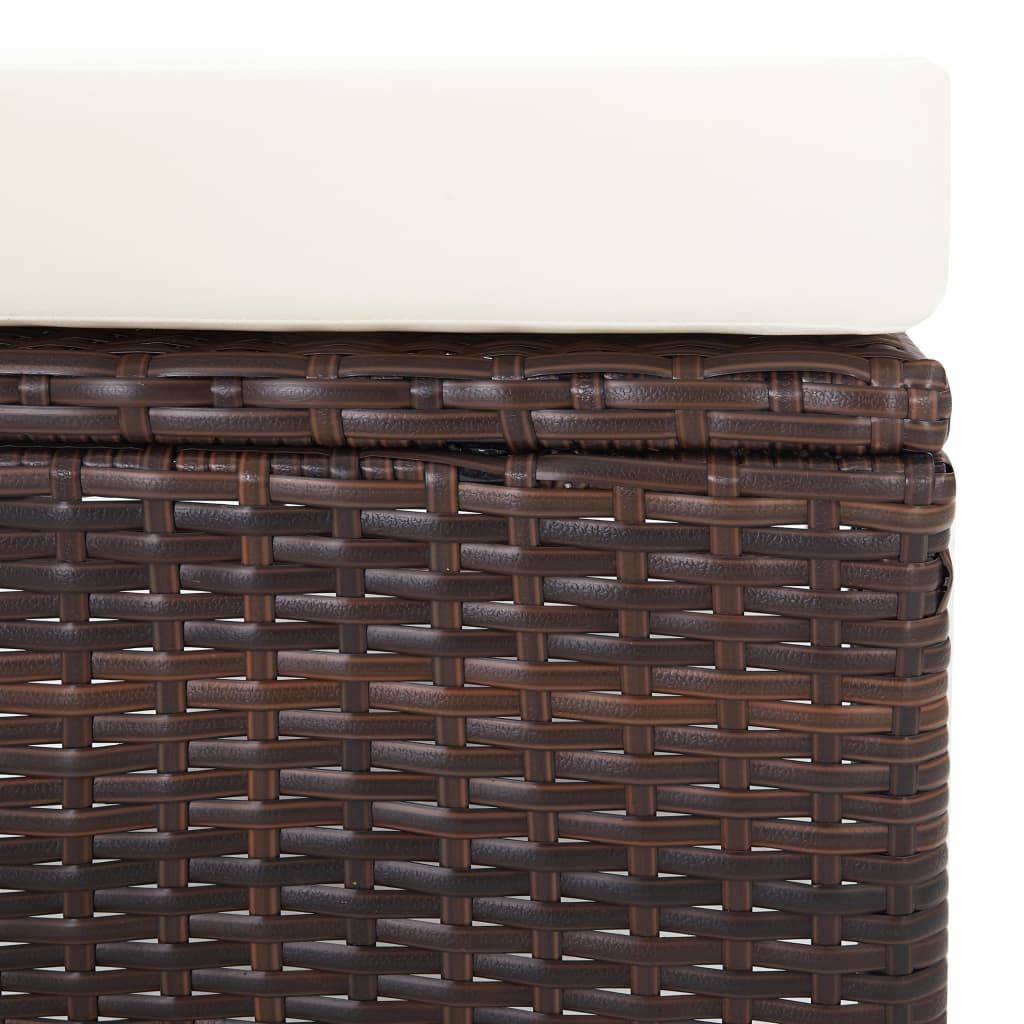 Fauteuil de Jardin Inclinable Résine Tressée avec Table Basse Marron – ComfortXL Outdoor Living - Image 8