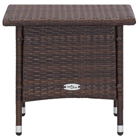 Fauteuil de Jardin Inclinable Résine Tressée avec Table Basse Marron – ComfortXL Outdoor Living - Image 10