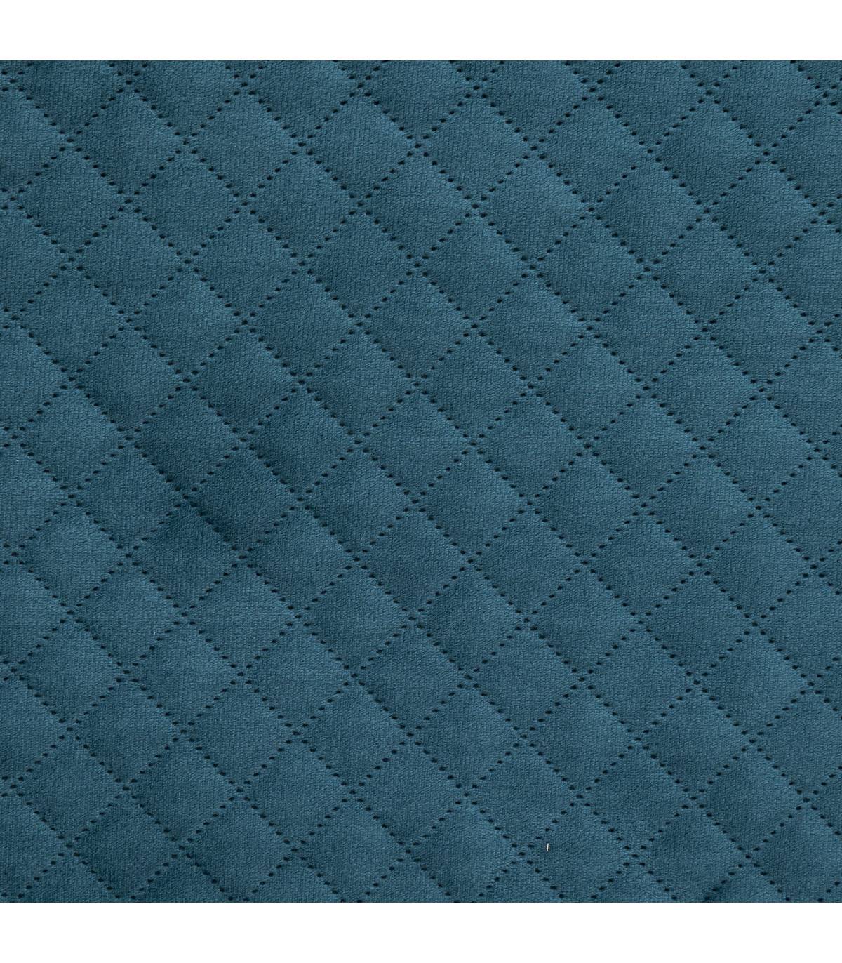 2 en 1 Pouf pliant double et Coffre de rangement en Velours Bleu 76 x 38 cm - Imagen 4