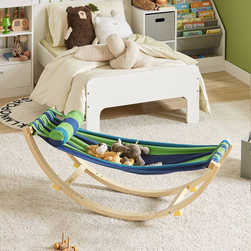Hamac Enfant Chaise Longue L.127 x l.62 x H.47 cm SoBuy - Imagen 2