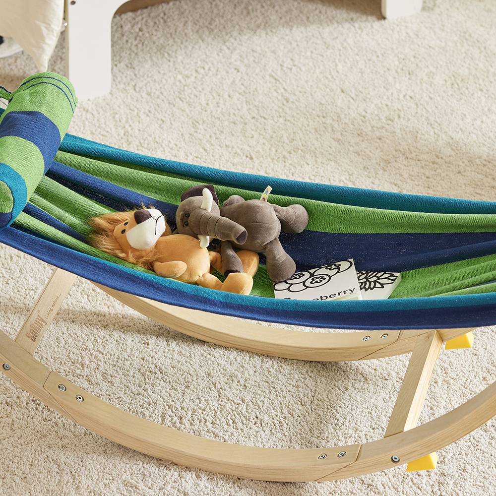 Hamac Enfant Chaise Longue L.127 x l.62 x H.47 cm SoBuy - Imagen 7