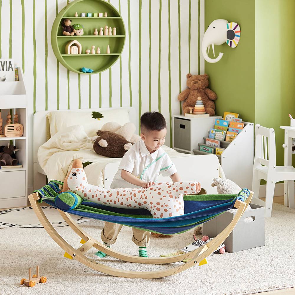 Hamac Enfant Chaise Longue L.127 x l.62 x H.47 cm SoBuy - Imagen 8