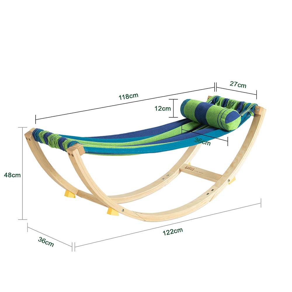 Hamac Enfant Chaise Longue L.127 x l.62 x H.47 cm SoBuy - Imagen 3